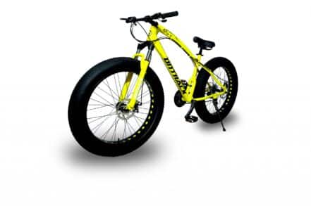 jaguar frame ontrack fat tyre bike cycle bicycle yellow 001