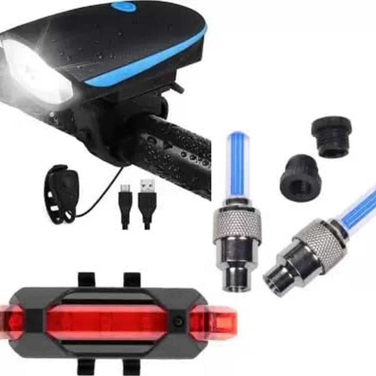 2-in-1 Rechargeable Bicycle/Bike Horn Speaker Single Light LED