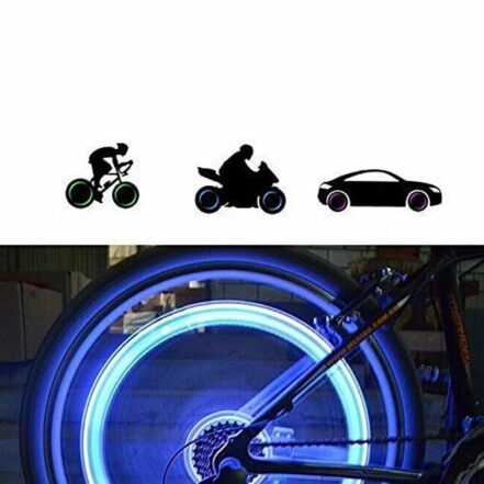 BLACKBELL LEDs Firefly Motion Sensor Valve Cap for Bicycle, Motorcycle and Cars (Blue) (2)
