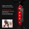 LED Cycle Front Light with Tail Light and LED Tyre Valve Lights (4)