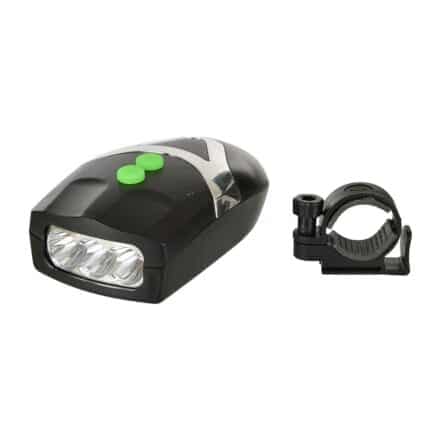 LED Front Light & Horn, USB Tail Light (LED) & Black Bottle Cage (2)