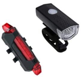 OnTrack Combo of Rechargeable LED Cycle Light and Cycle Tail Light Cycle Light LED for Bicycle (Pack of 2 Lights)