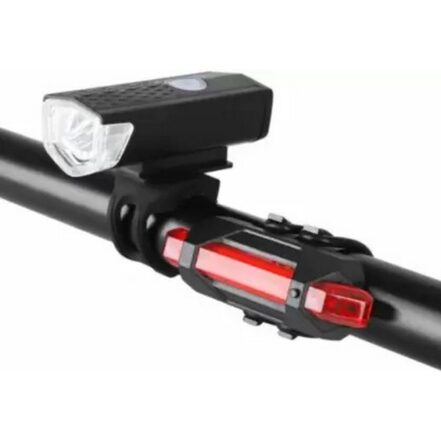 OnTrack Rechargeable Cycle Head Light And Back Tail Light In 3 Different Modes (Black, Red) (2)