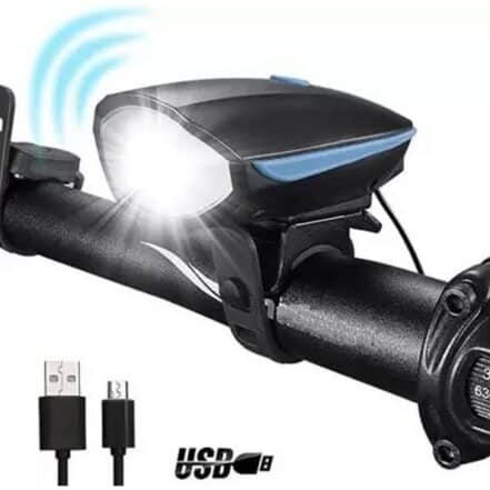 OnTrack USB Rechargeable Cycle Horn Light + USB Rechargeable Cycle tail light + DC bottle cage (2)