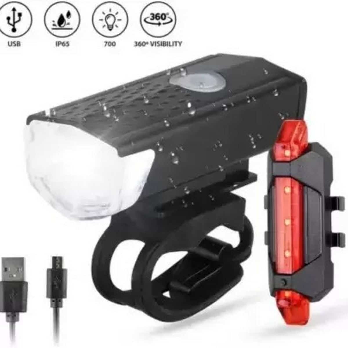 Bicycle horn with one super bright white LED USB rechargeable